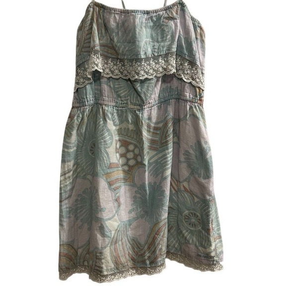 O'Neill Women's Floral Spaghetti Strap Dress Size M Multicolor Short - Picture 1 of 12